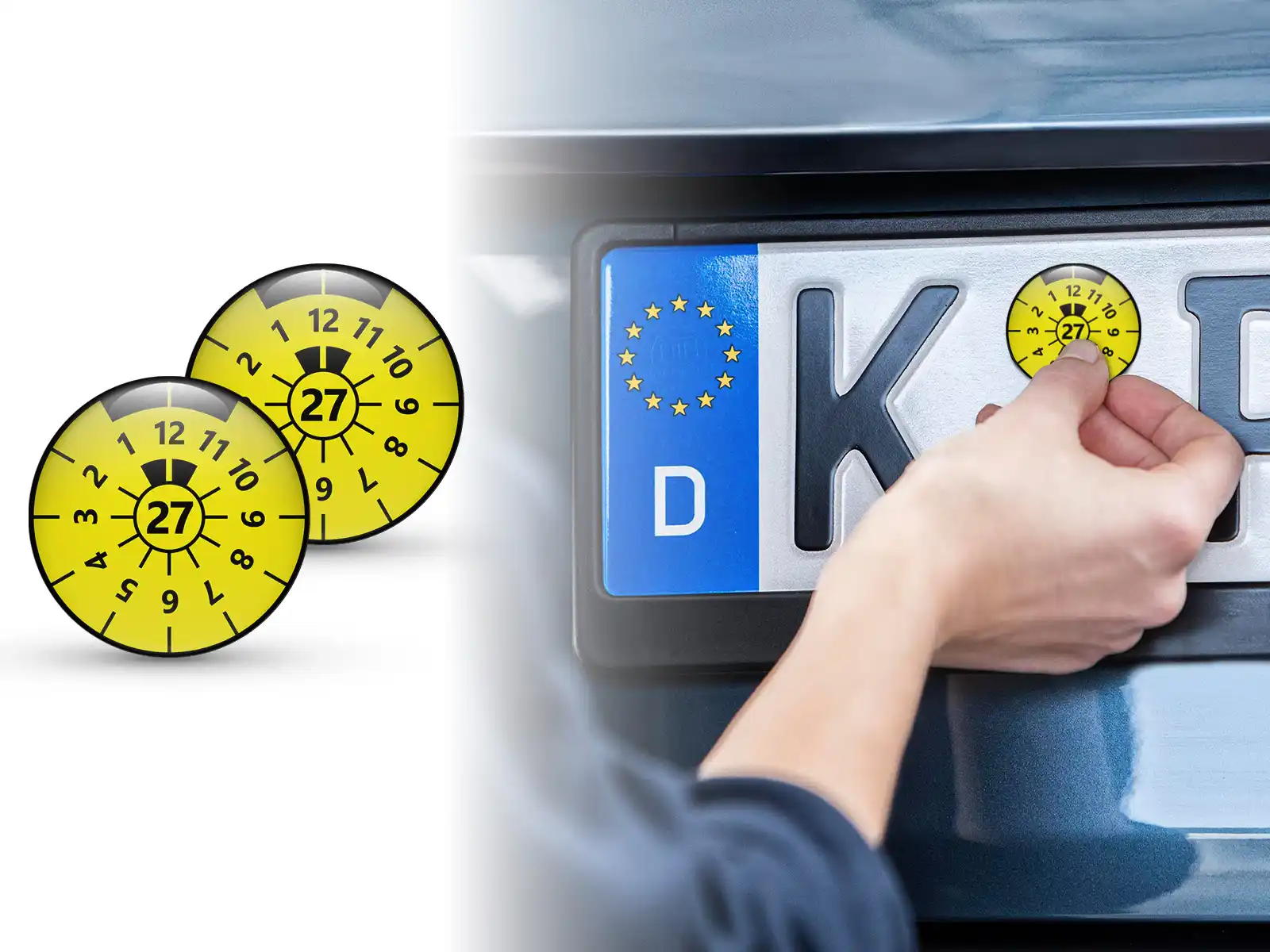 TÜV Aufkleber Silikon Plakette 2027